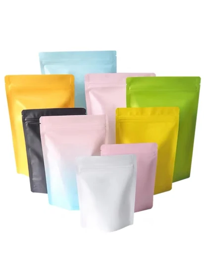Custom Food Packaging Bag Flat Bottom Pouch Ziplock Bag for Coffee Stand up Pouch